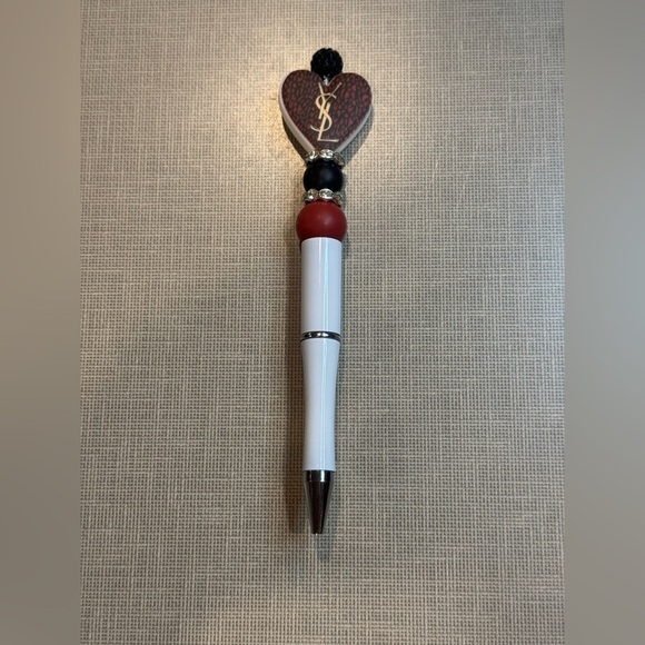 Other - YSL Heart Design Pen with Red and White Accents